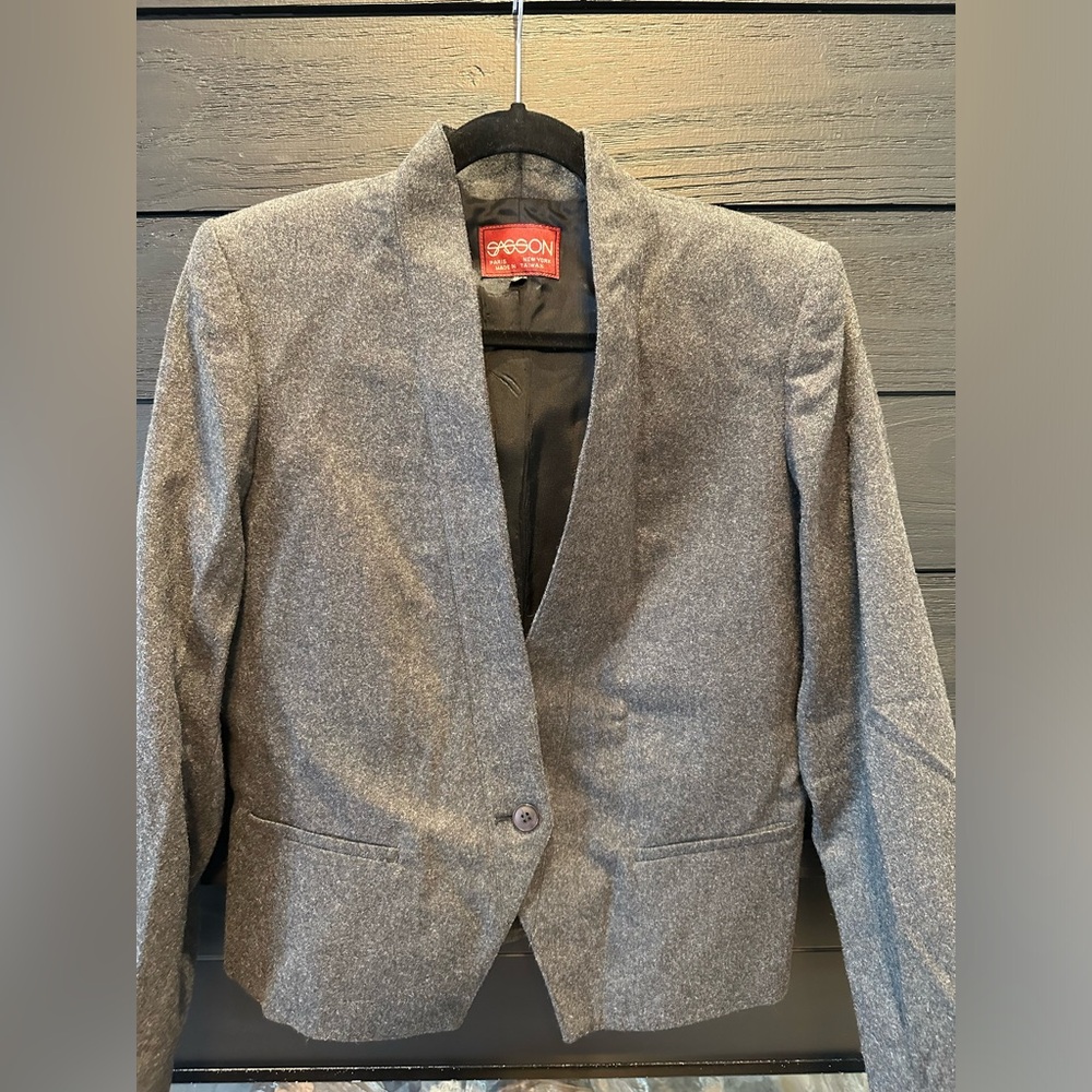 Vintage Sasson grey wool/polyester blazer/jacket❤️❤️